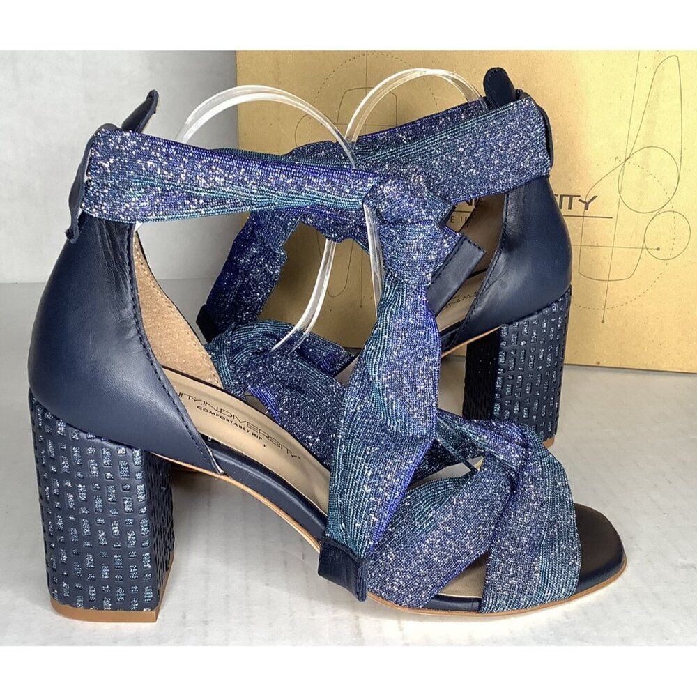 Unity in Diversity Women's Euro 39 Lawson Navy Shimmery Heels - New